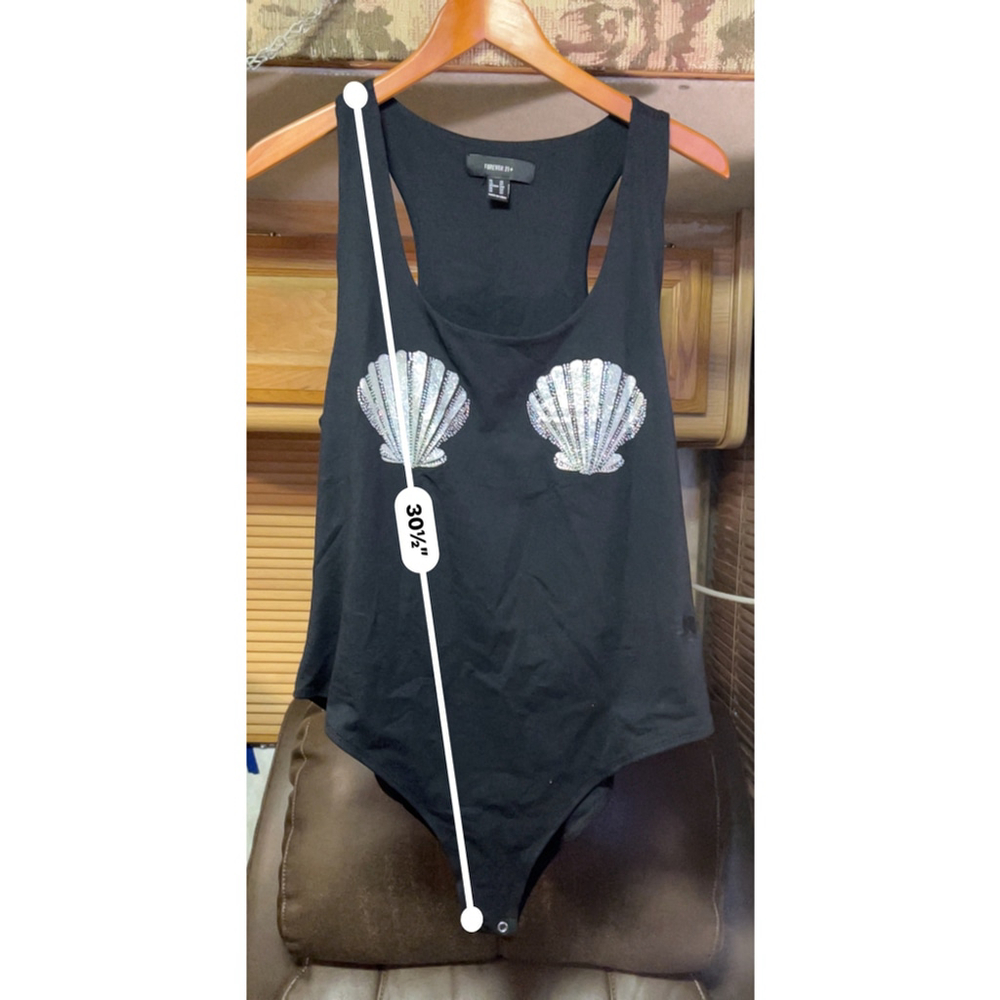 Forever 21 Plus Size Seashell Bodysuit - Embellished 2X - Picture 6 of 6